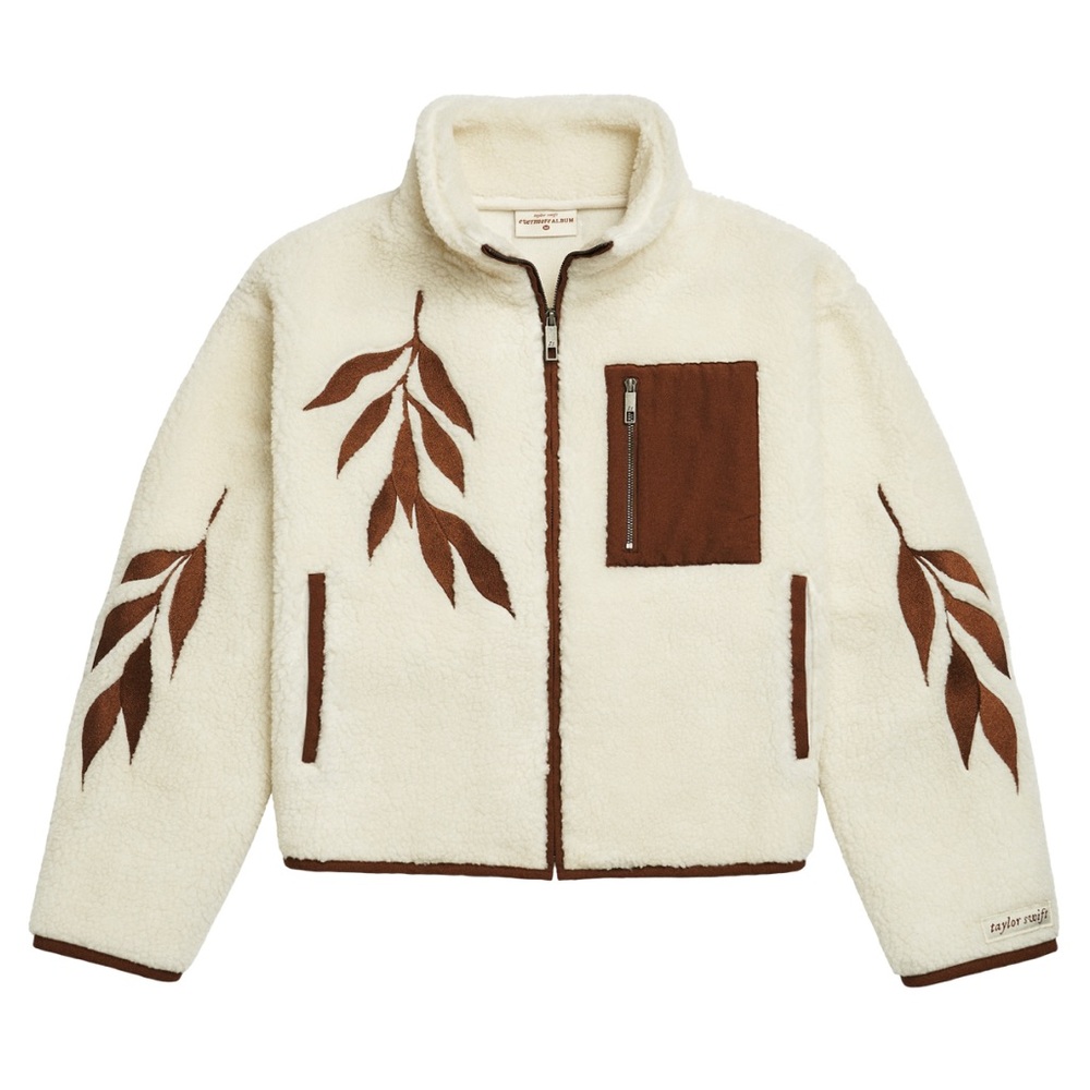 Taylor Swift Willow Sherpa Evermore Fleece Jacket Zip Up Life Is A Willow RARE